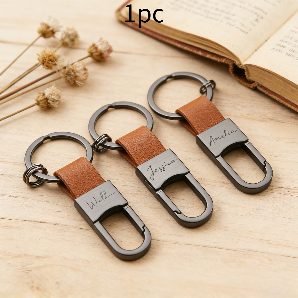 TEMU Llavero con letra personalizada grabada con láser, llavero minimalista con , regalo ideal para y de la , unisex, 1 pieza