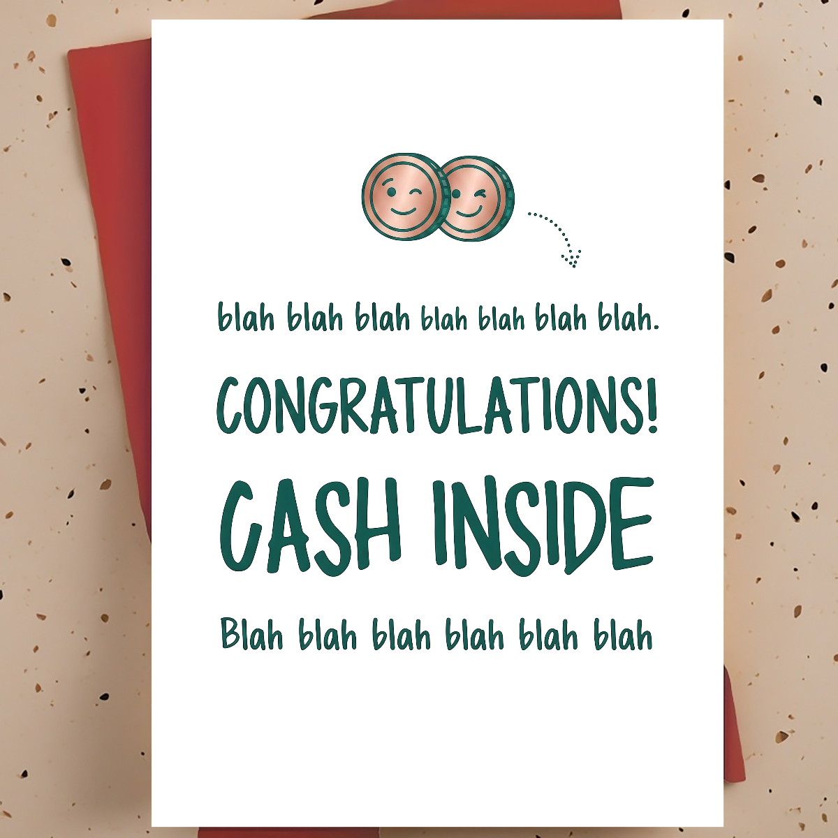TEMU 1pc Congratulations Card For Graduate, Friend – Minimalist , Gift, Thickened, With Envelope