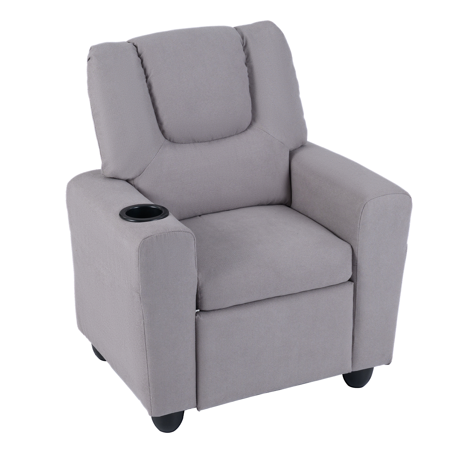 Image of Kids' Sofas With Cup Holder, Adjustable Backrest And Footrest, Spring-loaded Seat Cushion, Push Back Sofa Chair For Boys And Girls Ages 3+ Years Old