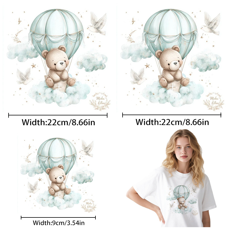 TEMU 3 pezzi di adesivi termoadesivi ad definizione con motivo di di peluche e , toppe termoadesive, facili da , adesione senza cuciture, resistenza