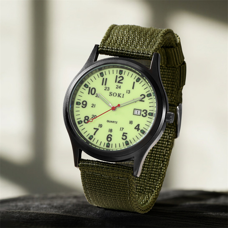 TEMU Men's Watch Calendar Fashion Casual Nightlight Digital Dial Watch Suitable For Daily Wear, Back-to-, Graduation Season, Thanksgiving, Couples,