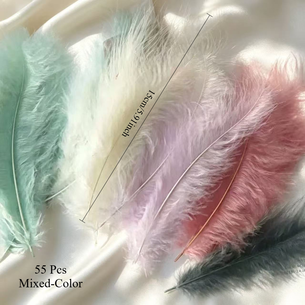 TEMU 55pcs Franges Décoratives de Mèches, Accent d'Artisanat Doux, Fourniture pour Baguette pour Chat, Ornement de Fête & Garniture de Boule