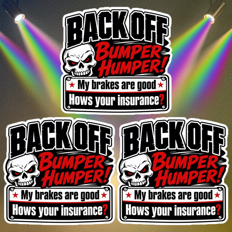 TEMU [3pcs] 5.5-inch Rear Mudguard Stickers, Fun Driver Warning Stickers, Black And Red Car Decals, Sarcastic Mudguard Stickers, Vehicle Warning