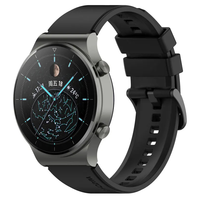 TEMU Cinturino ufficiale in silicone da 22 mm per Pro, cinturino sportivo per Huawei Watch 4, 3 GT2, 3 GT3 Pro, disponibile nelle misure 46 mm mm