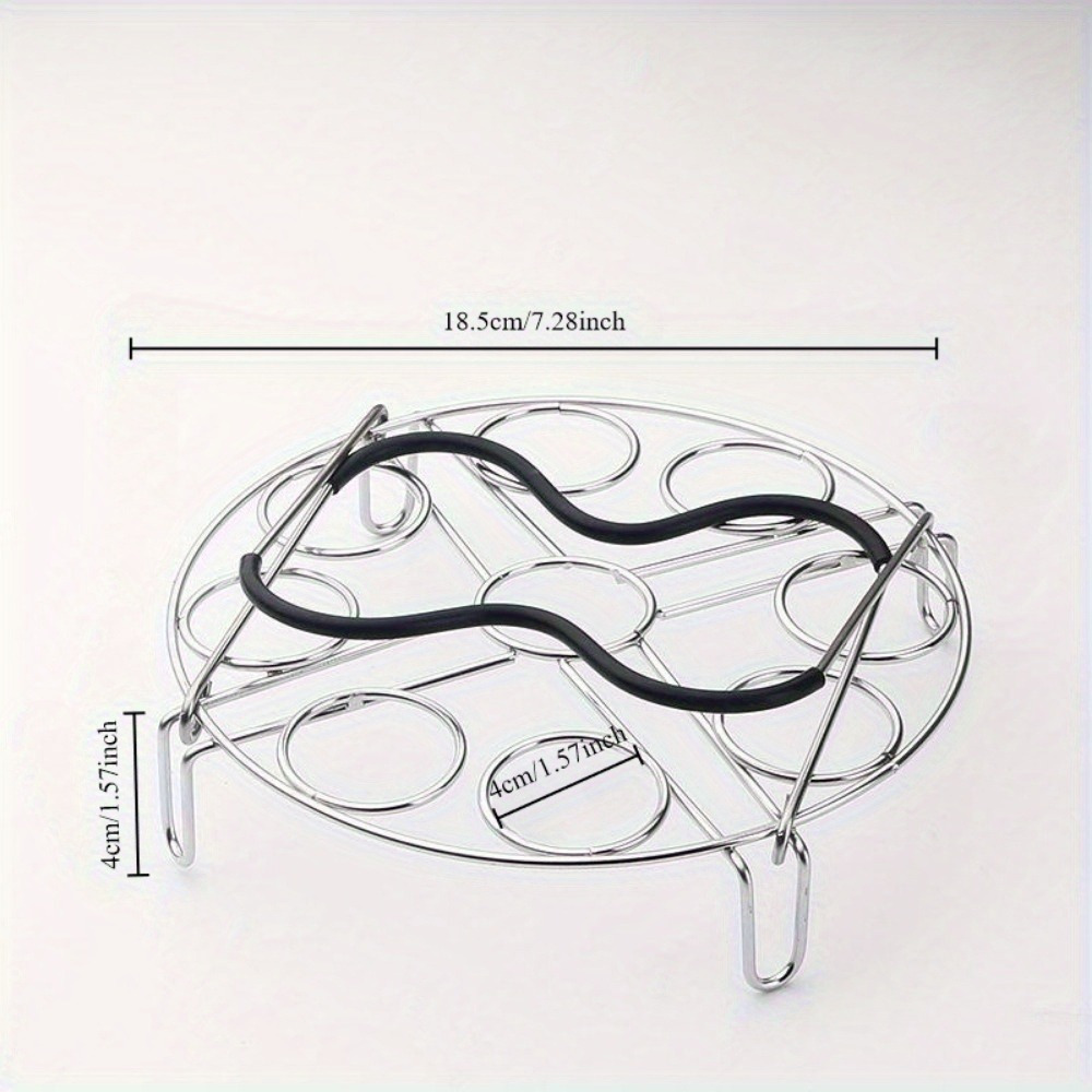 Grille Vapeur Pliable En Inox Avec Poignées Silicone - Compatible Autocuiseurs 6L Et 8L - 19,7x15,6 Cm - 8