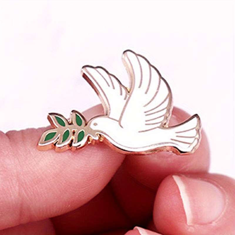 

Elegant Enamel Peace Brooch Pin With , Animal Badge For Clothing And Accessories