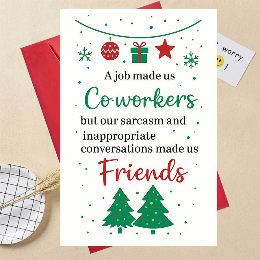 TEMU A Humorous Christmas Card For Colleagues, Ideal For Gifting During The And Celebrating Workplace Camaraderie With A Touch Of Fun
