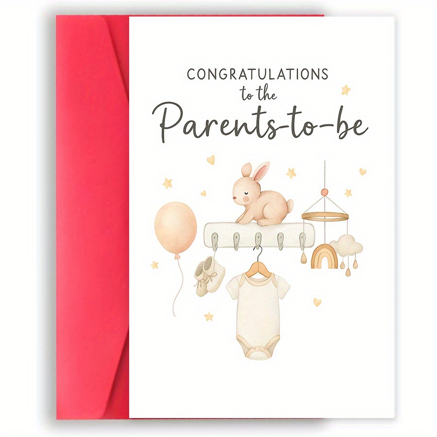 TEMU A Humorous Gift: Baby Shower Congratulations Card For Soon-to-be Parents, Ideal For Giving To Expecting Couples, Featuring A Gender-neutral