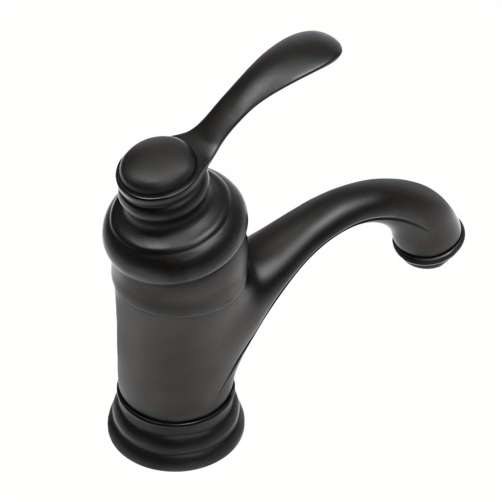 Image of Black Bathroom Tap, Retro Basin Mixer, Sink Faucet, Nostalgic Brass Bathroom Faucet
