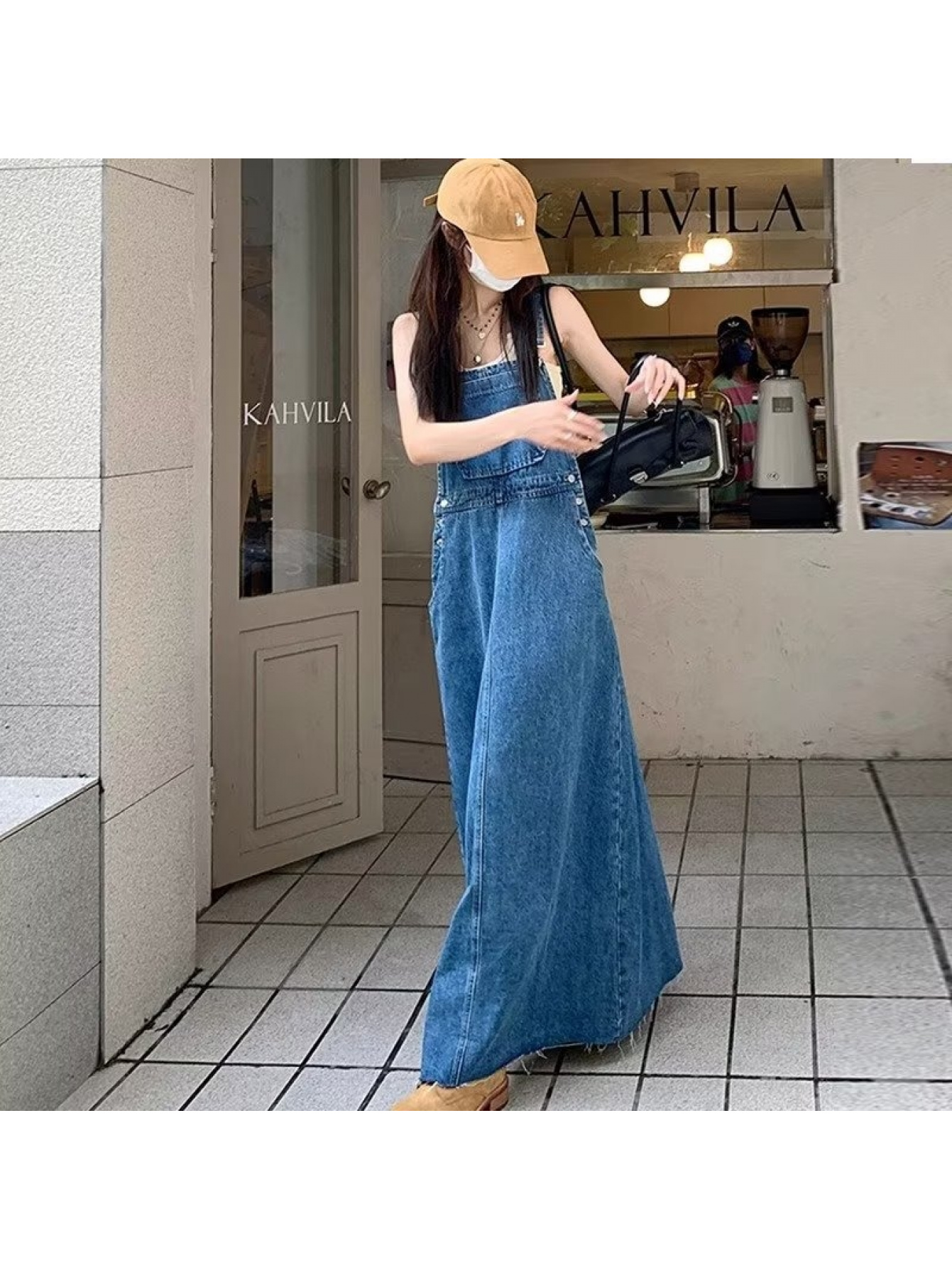 denim overall dress sold on Temu United States