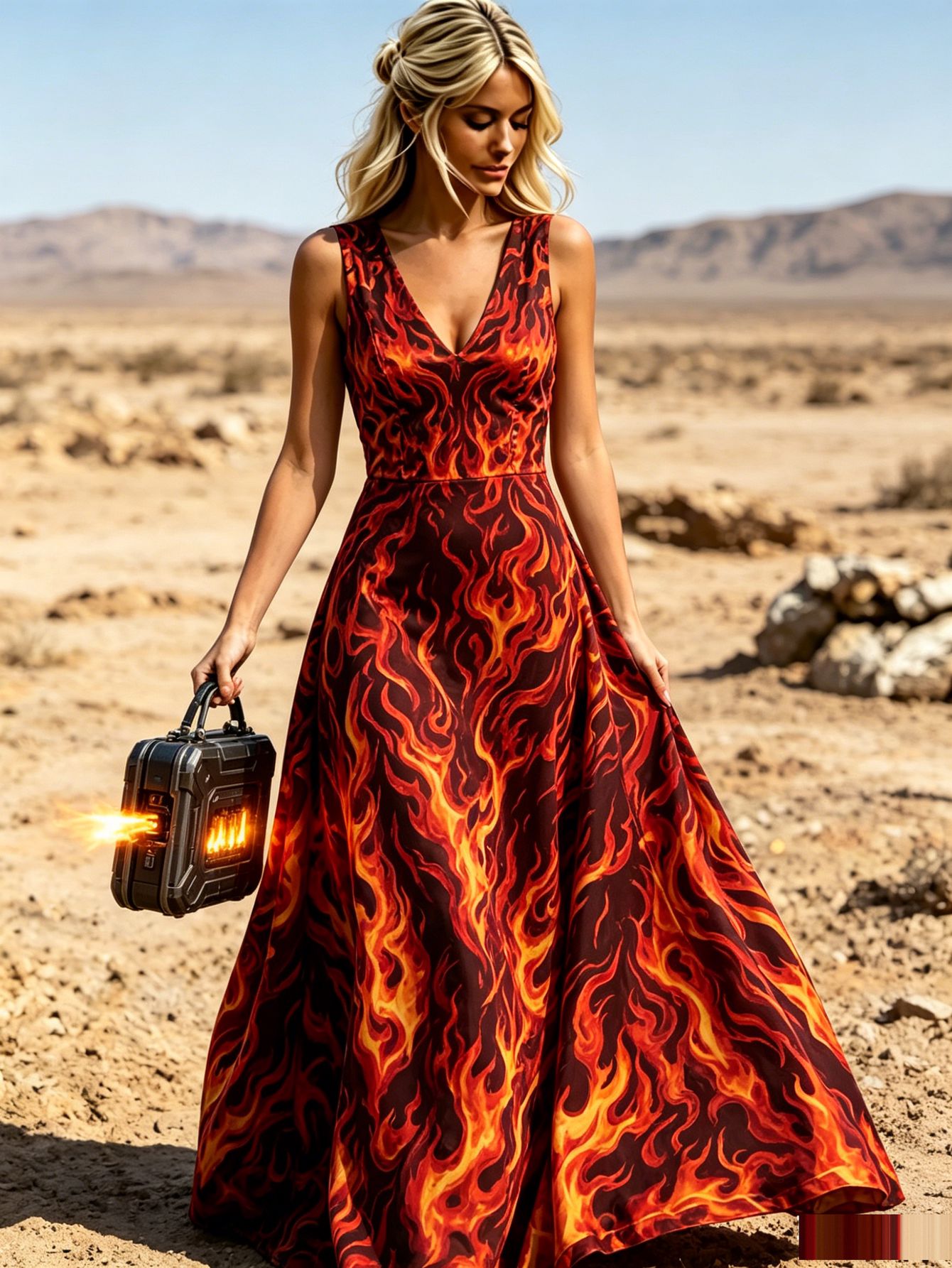 strapless open back dress Flame Orange Striped Knit Dress