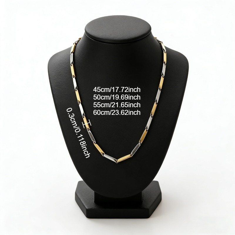 TEMU A Solid -shaped Chain Necklace Made Of 316 Steel That Won't Fade. Suitable For Men And Women, Perfect For , And A Necklace. It Features A That