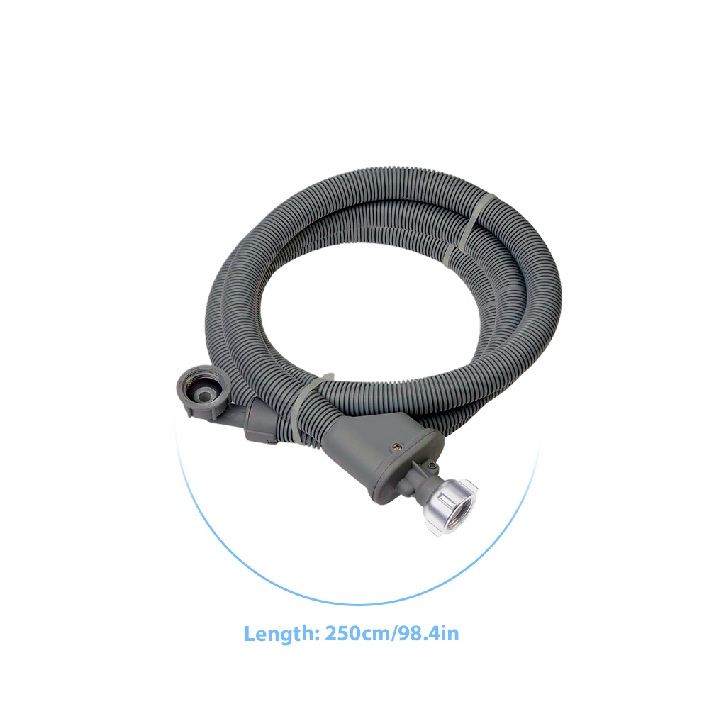 250cm Water Inlet Hose With 2 3/4 Inch Ports For Washing Machine, Dishwasher, And Household Appliances, Universal Supply Line