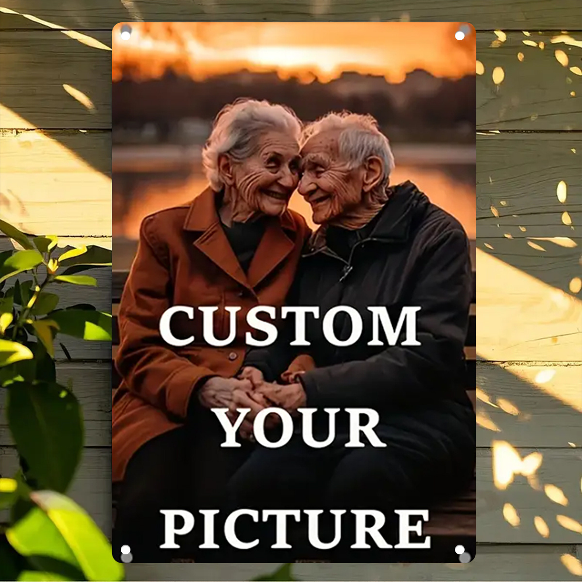 TEMU 2D Flat - ��2D Flat�� 2D Flat - [2D Flat] Targa in Metallo Personalizzata con Foto e Testo 20X30Cm 2D Flat Retro Placca da Parete Resistente per