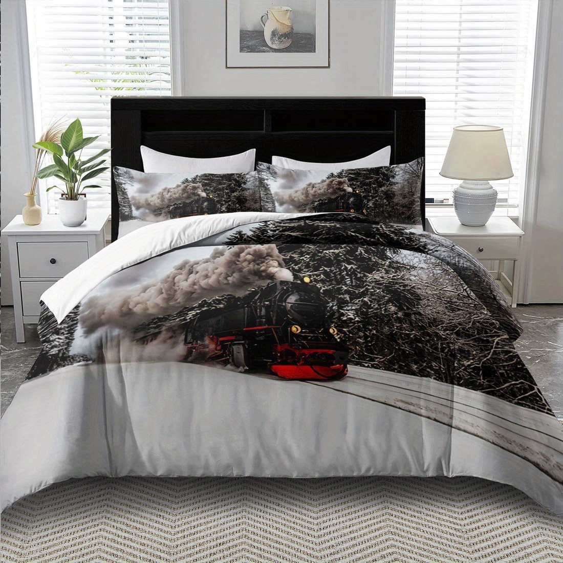 

Theme Set - 2/3pcs, , Comfortable And , Bedding Set, Set, 100% , Washable, Suitable , Suitable For Bedroom Or , Including 1 + 1 Pillowcases, Does Not