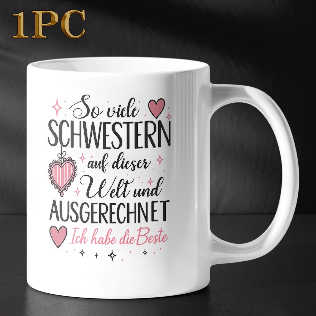 Inspirational Gifts For Sister Best Friend Her, Birthday Gifts Christmas Holiday Family Ideas, Cute Decor With The Saying For 1pc Coffee Mug Water Cup Tea Cup