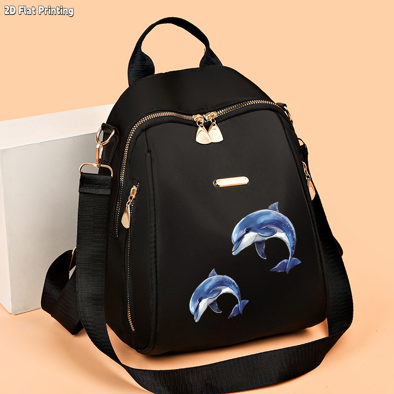 TEMU 1pc, Versatile Casual Backpack, Patterns, Features A Easy And Fashionable Design That Showcases A Woman's Elegant . With Its , Fashionable And