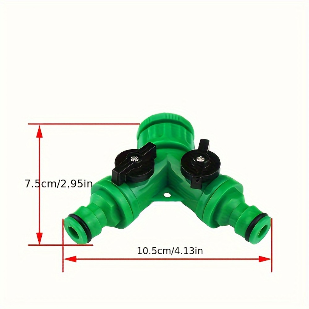 Fauhapyway Garten Wasserhahn Mit 2 Anschlüssen - Messing Außenwasserhahn