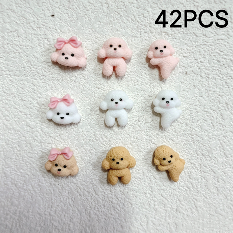 TEMU 22 st/42 st Mini Teddy Puppy Nagelbedels - Schattige Honden Nagelversieringen Geschikt voor , DIY Knutselwerk, Nagelkunst, Schoenen & Bedels,