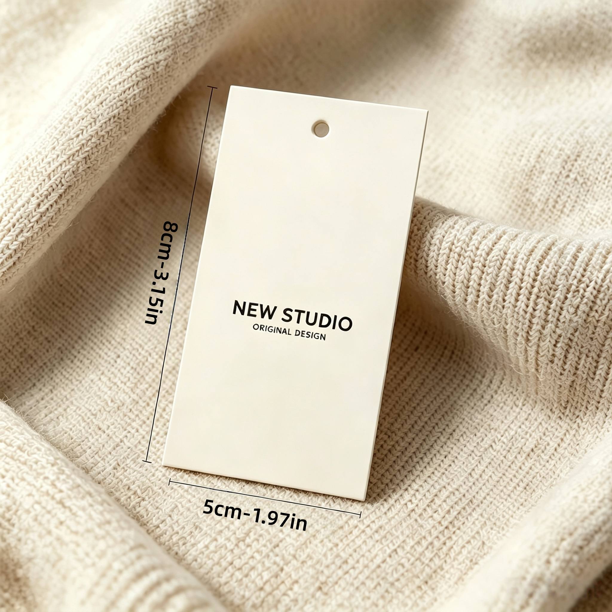 TEMU Custom-made Rectangular Hang Tags With Personalized Designs, Suitable For Clothing Boutiques, , Jewelry, And Gift Packaging. Custom Blank Label