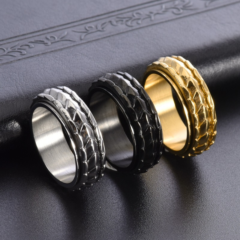   arrival: retro-inspired minimalist men s   ring in titanium stainless steel sweet-edgy style with rotating band   casual attire, halloween, or festive celebrations season-less accessory   gift, casual attire ring,   jewelry, gothic  , edgy fashion, sleek  , durable jewelry, statement ring, unisex jewelry, alternative fashion, men s jewelry, jewelry collectors, trendy men Product details 5