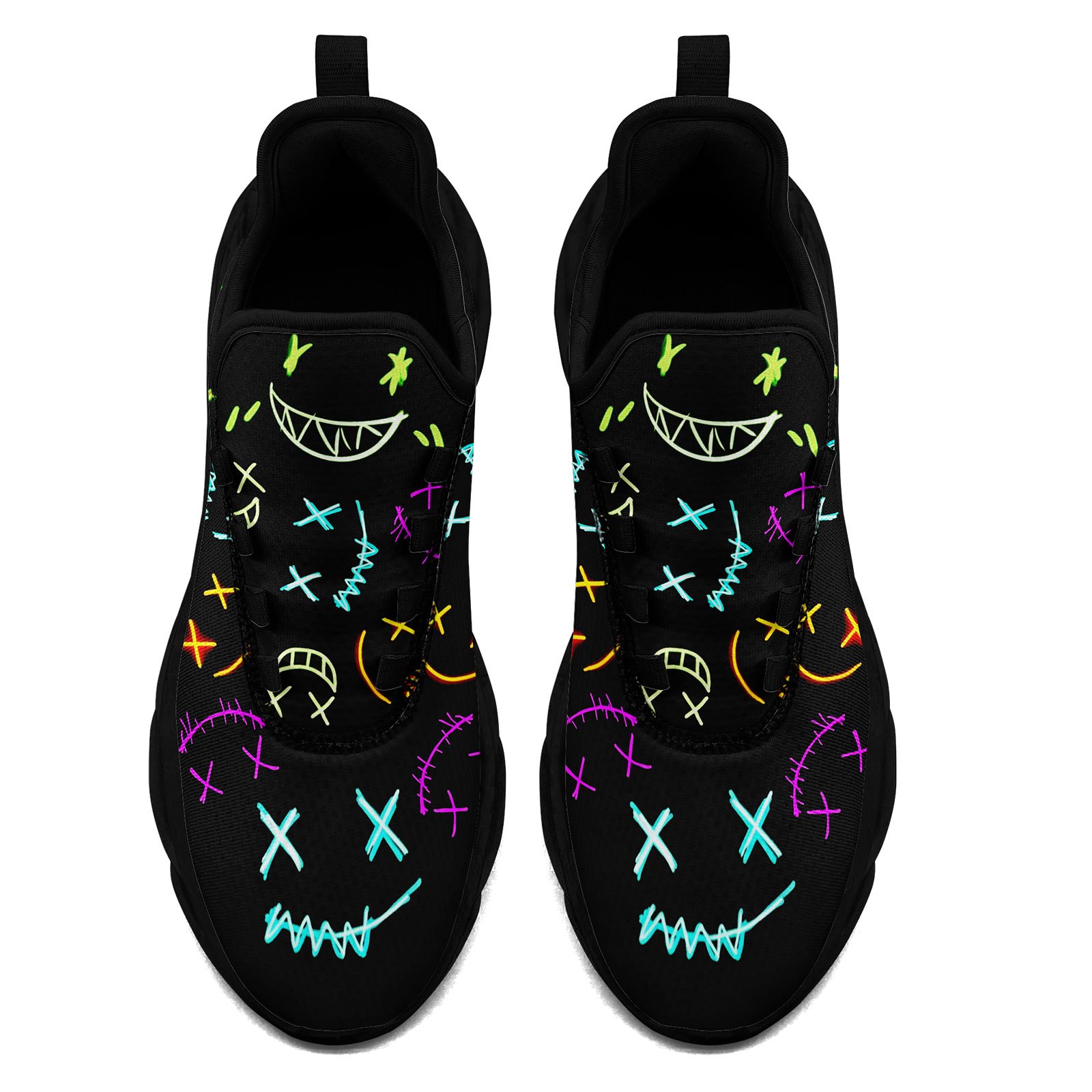 Leichte Herren Freizeitschuhe im Halloween-Design mit lustigen Graffiti, bequem und atmungsaktiv für den täglichen Gebrauch, Outdoor-Aktivitäten, lässige Paar-Schuhe zum Spazierengehen