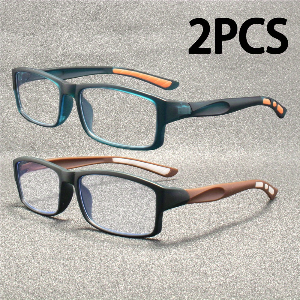 2pcs new style reading glasses men women casual   frame vintage reading glasses
