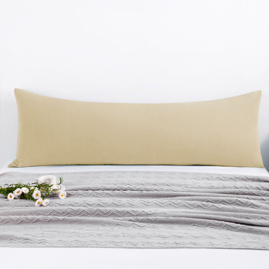 TEMU Brushed Microfiber Body Pillowcase - Soft, Wrinkle-free, Fade-resistant, Stain-resistant, Body Pillow Cover With Envelope Closure - 20x54 Inches