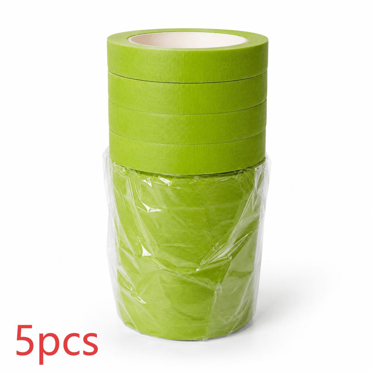 TEMU Lot de 5 rouleaux de ruban d'emballage pour tiges florales, ruban en papier vert , longueur totale 75 m/2952 pouces (5 rouleaux x 15 m), ruban