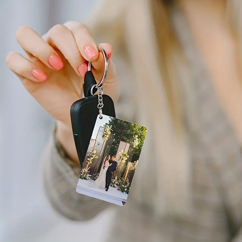 TEMU 1 Personalized Custom Photo Keychain, With Customizable Images. Perfect As A Gift For Valentine's Day, Anniversaries, For , Husbands, Family, .