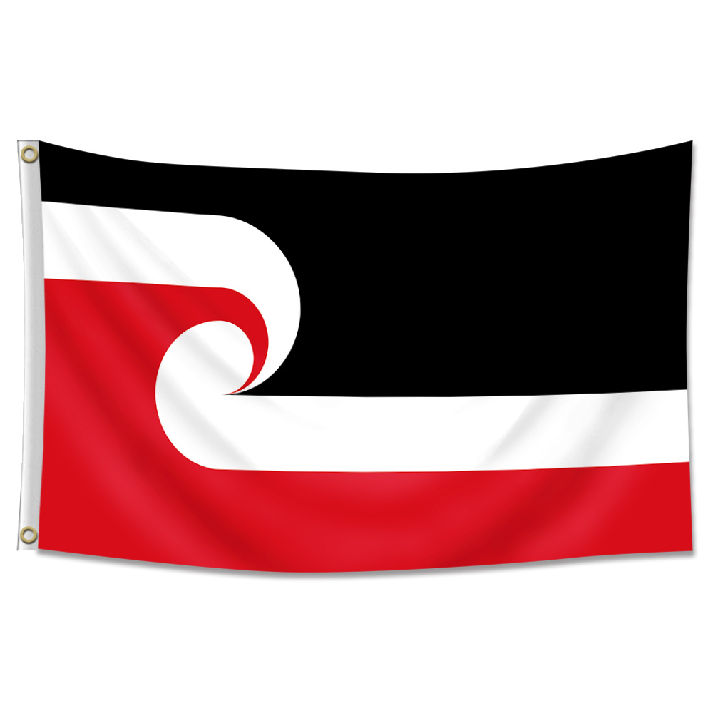 TEMU 1pc The Vibrant Maori Flag Available In Various Sizes - Sturdy And Easy To Display With Rings - An Ideal For Homes, Gardens, Celebrations, And