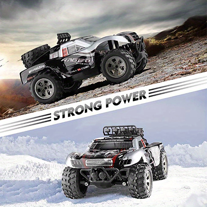 KYAMRC1:18 MPH High-Speed Off-Road RC Car - 2.4G Short Car Racing Climbing Vehicle, 4-Wheel Off-Road Design, USB Rechargeable, 4 Colors (Red/Green/Blue/White) for Outdoor Adventures, Adventure Gear, Durable Plastic Body