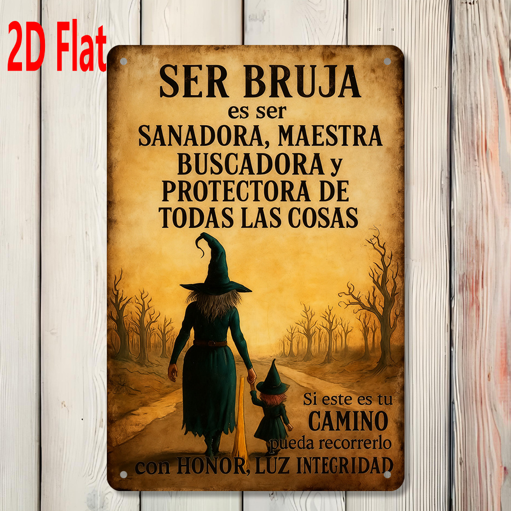 TEMU Placa de Pared 2D , 1 Pieza de Brujas en con Frases Motivacionales en Español (Diseño de ) - Letrero de de 20x30 cm para Oficina o Regalo de
