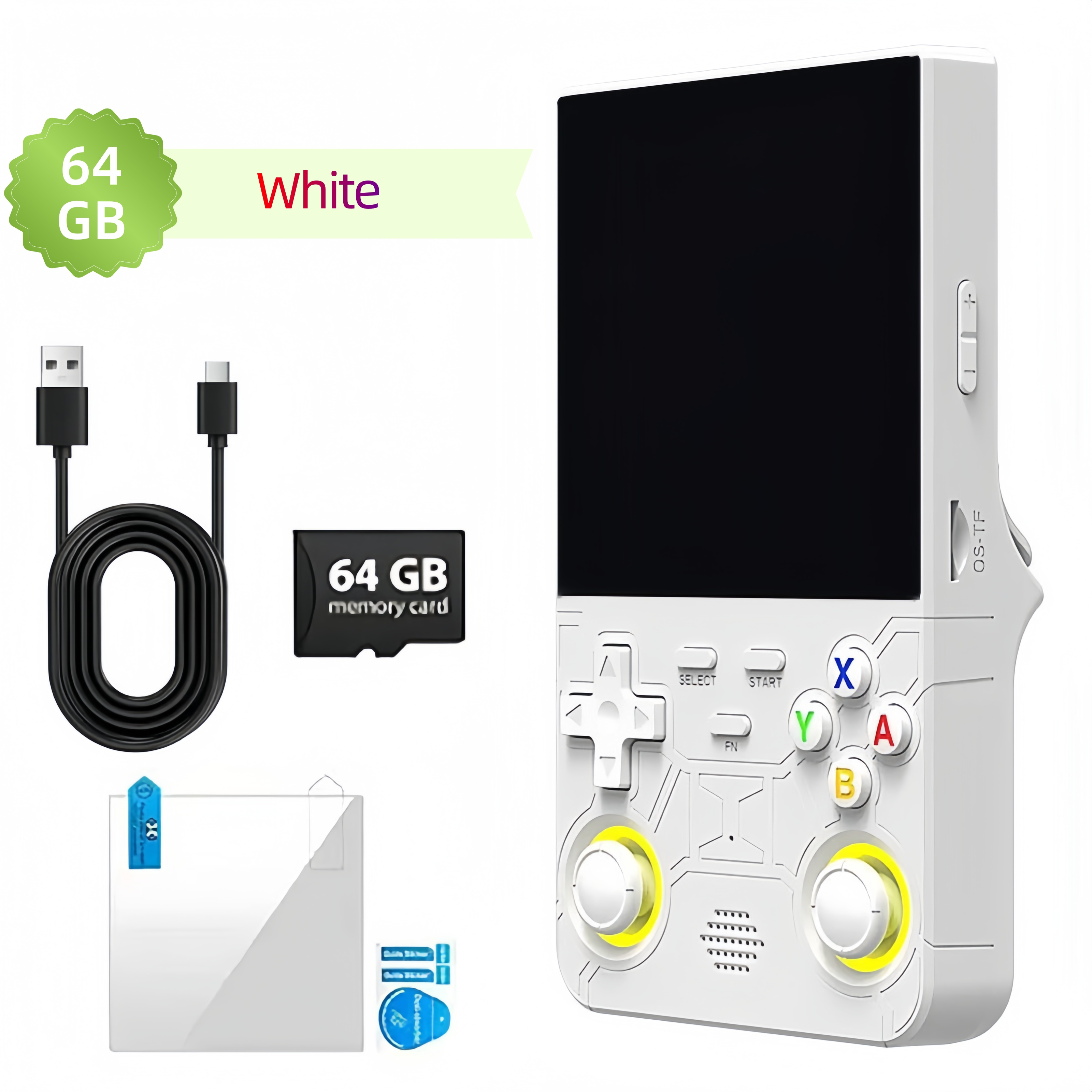 2025 Upgraded R36 Ultra Portable Handheld Game Console with 64GB/128GB Built-in Storage, 4-Inch IPS Full HD Screen, Dual Joysticks & 7-Color Options, Long Battery Life, Classic Entertainment Experience - Perfect Gift for Halloween & Christmas, Game Console for Android, Playful Design, Durable Construction