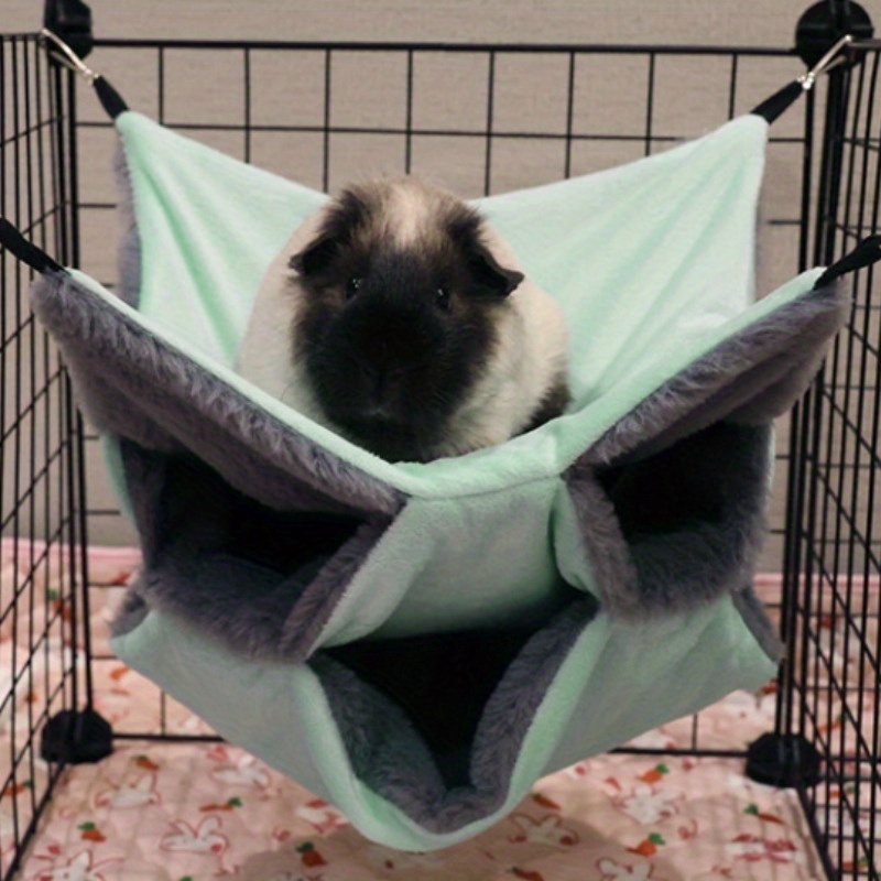 Warm Plush Triple Bunkbed Cage Hammock for Small Animals
