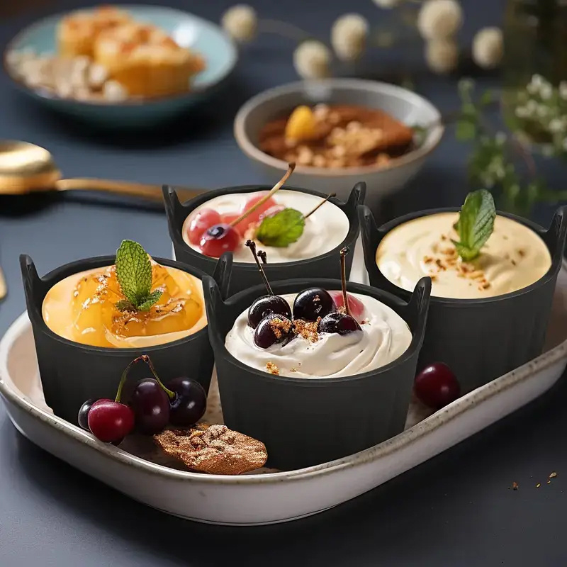 Non-Stick Baking Molds for Air Fryers And Steaming – Effortless Release for Eggs And Cupcakes – Reusable And Dishwasher Friendly – Ideal for Muffins, Custards, And Healthy Meals