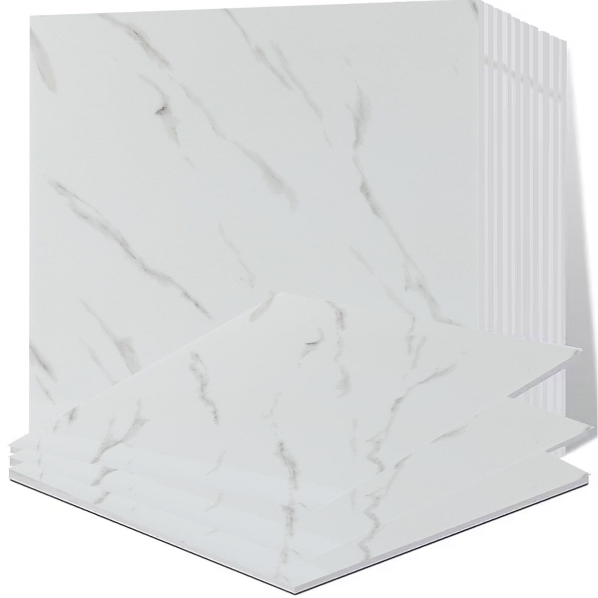 Image of 38pcs/79pcs Self-adhesive Marble Wall Panels Suitable For Home Decor - Waterproof Luxury Marble Sheets With , Pet Panels For Bathroom,, Renovation, Easy To (no Residue)