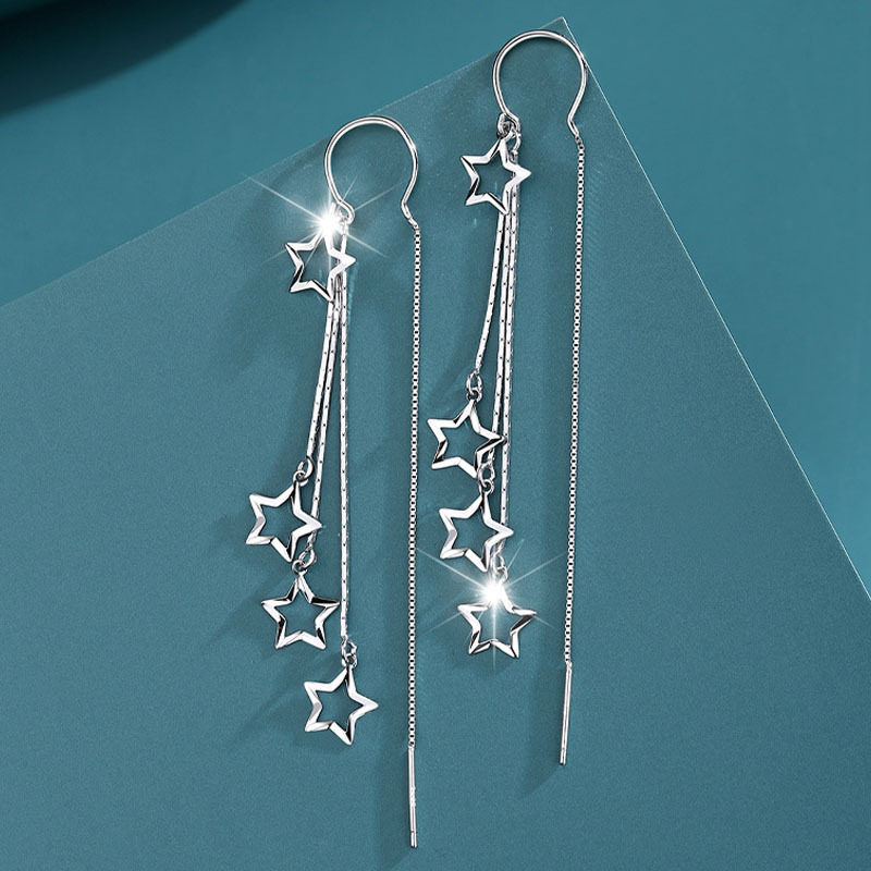 E-shop 2er-Set stylische Damenohrringe mit Sternquasten, perfekte Geschenke für , geeignet für Partys, tägliche Pendler, Halloween, Weihnachten und