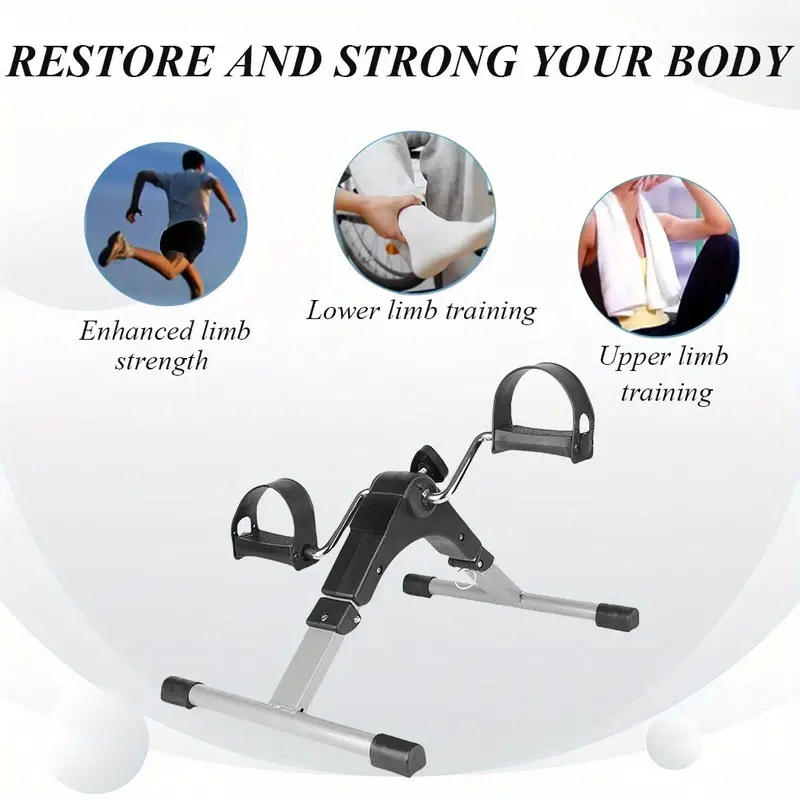 1pc adjustable mechanical under desk bike pedal exerciser foldable manual training equipment with non slip pads tension adjustable knob fixed slope for home office seniors adults no battery needed christmas gift senior exercise equipment compact exercise equipment sturdy construction muscle recovery tool spacesaving fitness gear materials fitness enthusiasts Product details 7