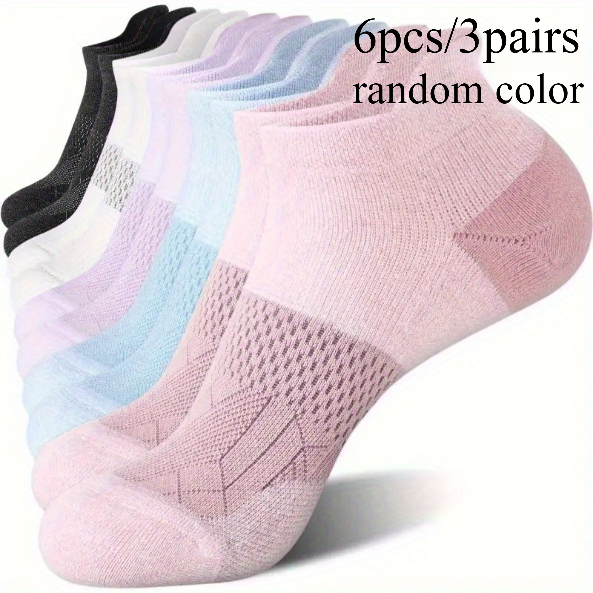3 pair random color womens compression ankle socks arch support low cut athletic socks moisture wicking breathable fabric suitable for   for fitness running and daily wear unisex multi color pack  