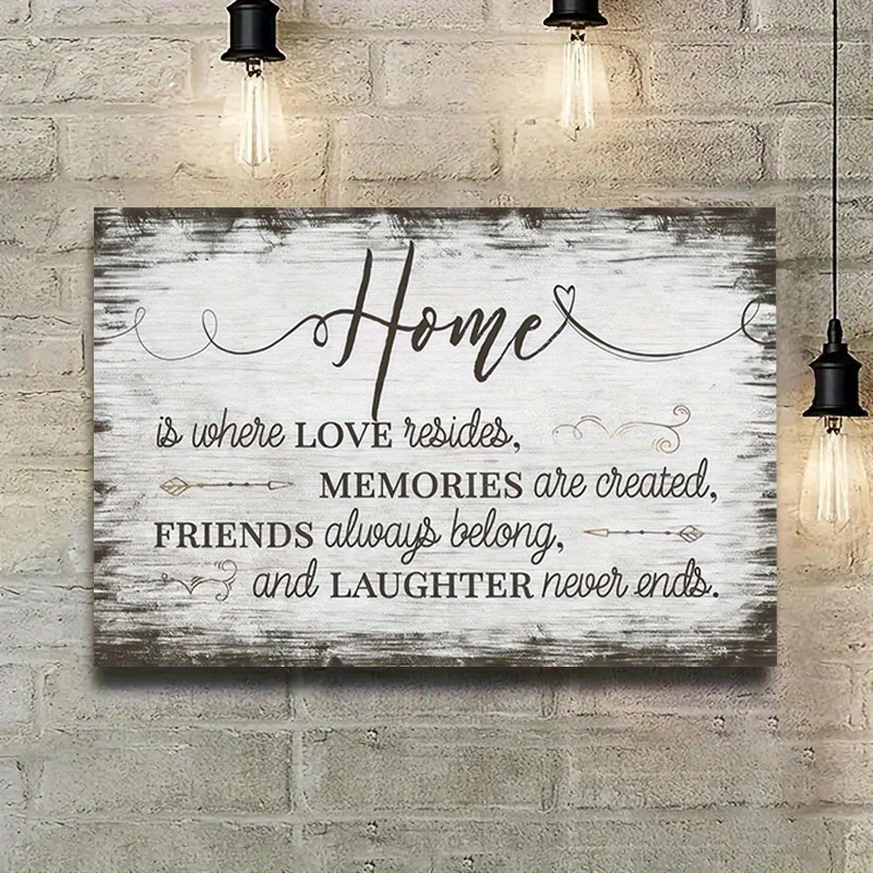 

2d 1pc Wooden Rustic Farmhouse Wall Art, "sweet Home" Love Resides Poster, Wall Prints For Cozy , Perfect Housewarming Gift, Decor, Ready-to-hang For Living Room, Bedroom, Or Entryway