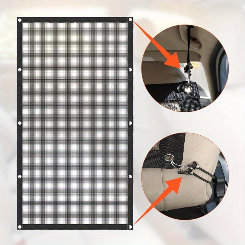 1pc Pet Dog Car Front Seat Barrier Guard Safety Net for Van And Motorhome, Mesh Protector for Pet Supplies, Dog Outings, And Car Travel Fences
