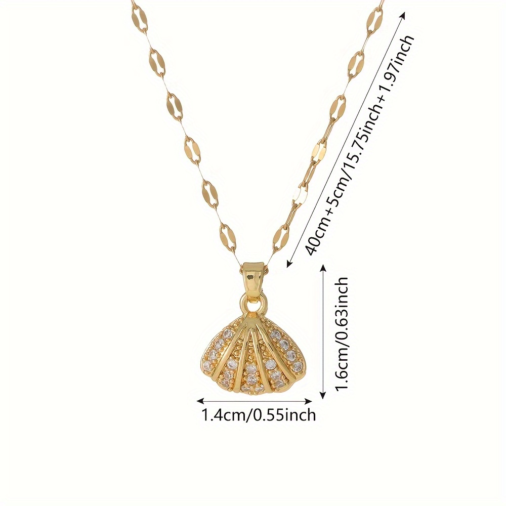 Elegant Shell Pendant Necklace for Women, Adjustable