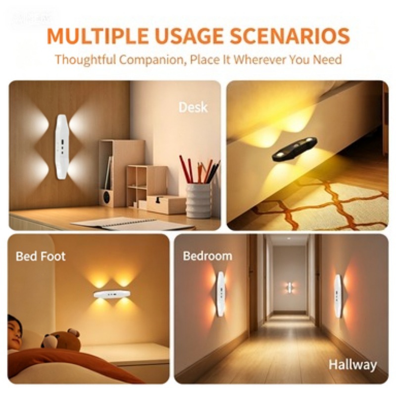 Dual-Pupil Four Cat Eye Dual-Sensor Light with Automatic On/Off