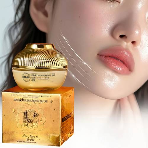 luxuriöse koreanische beauty-creme mit plazenta-extrakt, kollagen, dna, niacinamid und centella asiatica | unisex, feuchtigkeitsspendend, für alle hauttypen , elegant verpackt in gold, 50g/1.76oz