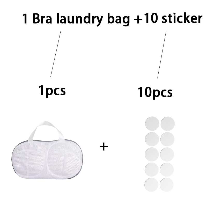 TEMU 11pcs For Bra Laundry Wash Bag, Mesh Lingerie Washing Protector, Polyester Mesh For Bra Washer Bag With Handle And Zipper, Anti-deformation For