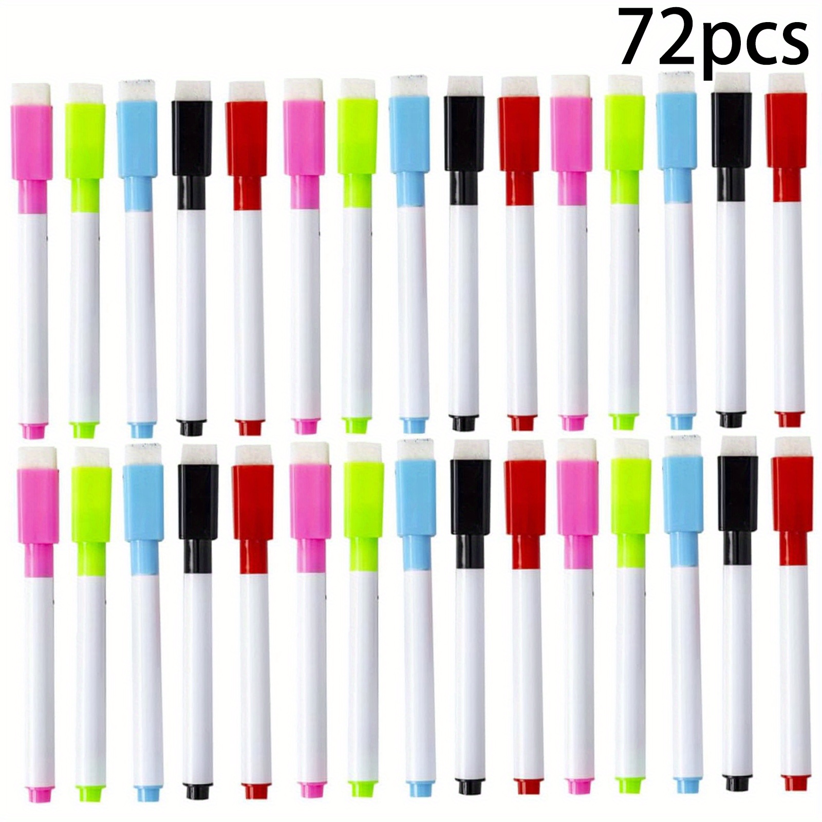 TEMU 72 Stylos Effaçables pour Blanc, Crayon Liquide, Outil d'Écriture pour Blanc, Idéal pour de Classe et