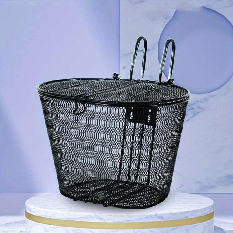 Cesta Delantera Para Bicicleta Infantil - Tejida, Desmontable, Para Manillar, Decoración Y Almacenamiento