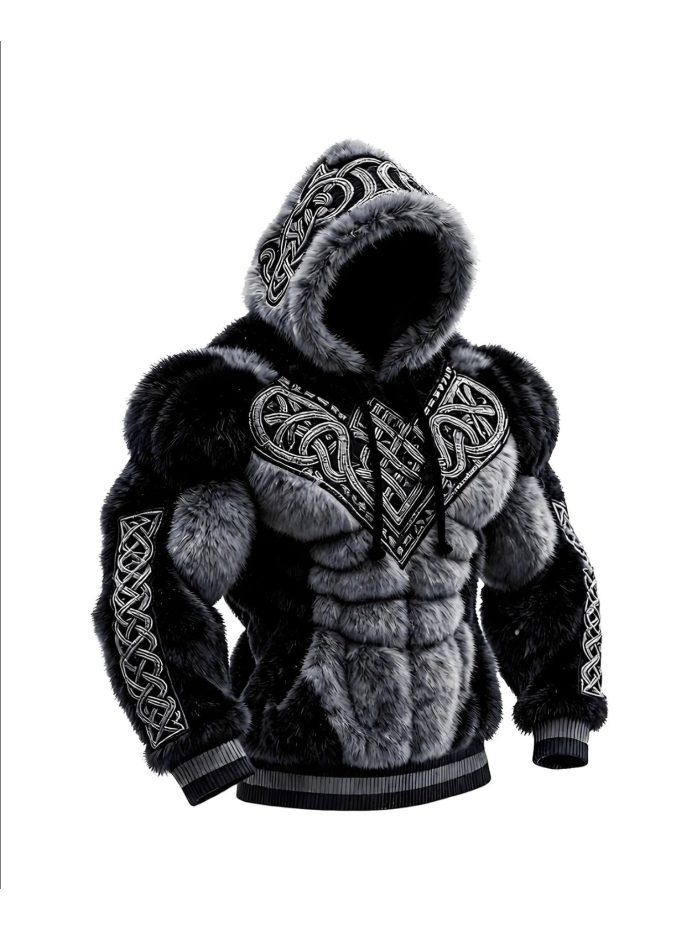 Plus Size - 2026 New Men'S Hoodie | Street Fashion Hooded for Autumn and Winter, Machine-Washable, Suitable for Christmas and All Seasons, Durable and Casual, Long Sleeve, Patterned Print, Regular Fit - Image 6