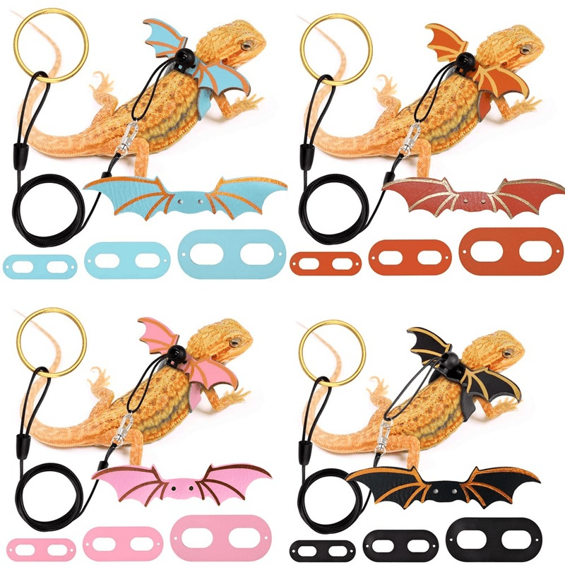 3 Packs Bearded Dragons Accessories Toy Lizard Backpack Adjustable Hat And Mini Skateboard Fit For Lizard Bearded Dragons Hamster Parrot Little Turtle Reptiles Small Animals P 49749268